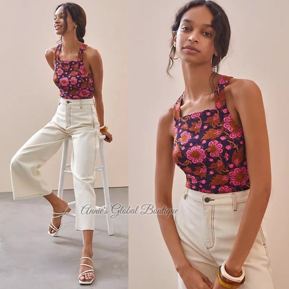 NWT, Anthropologie Seamed Cross-Back Tank Top - Picture 8 of 11